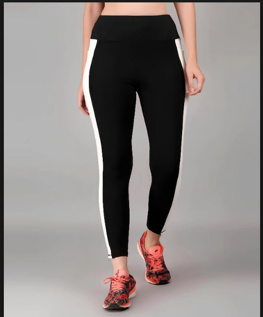 High-Waisted Contrast Side Stripe Performance Leggings